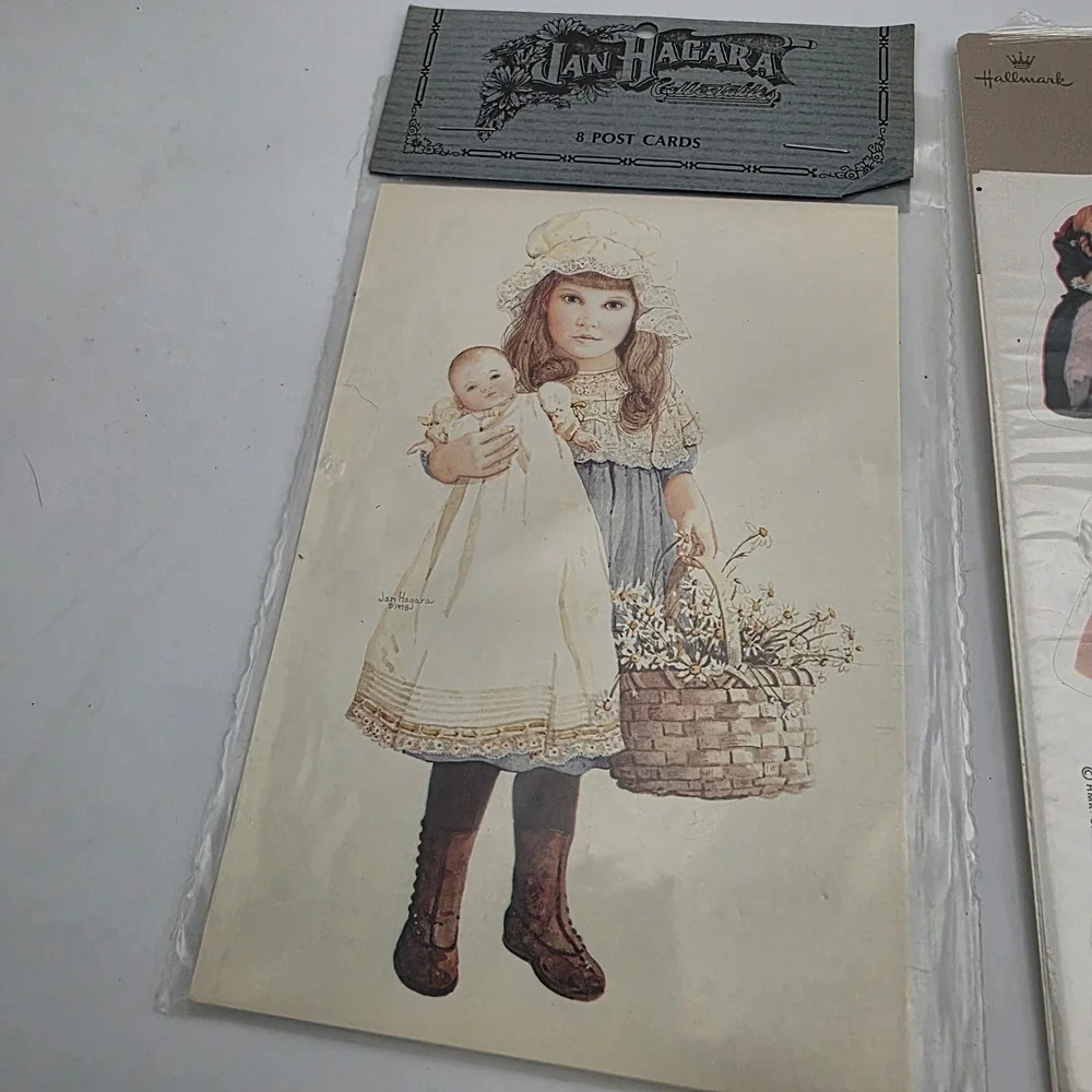 Vintage Hallmark Ambassador Sticker Lot Jan Hagara Postcards Victorian Ephemera